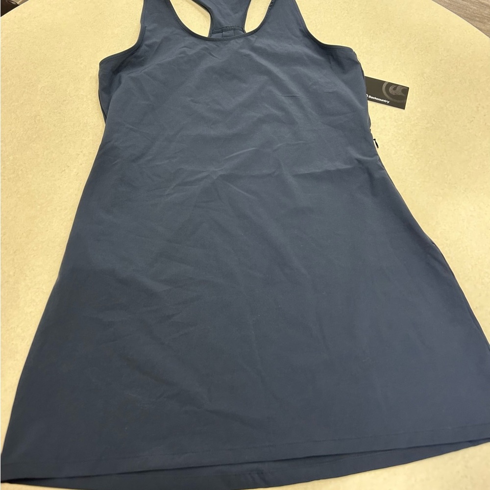 Navy Blue Racerback Tank Dress by Backcountry